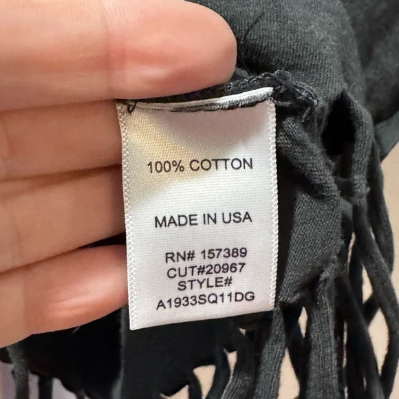 103. Originality “Free Bird” Rock & Roll Fringed-Hem T-Shirt - Picture 5 of 6